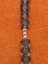 Charger l&#39;image dans la galerie, Bracelet en obsidienne fumée et argent
