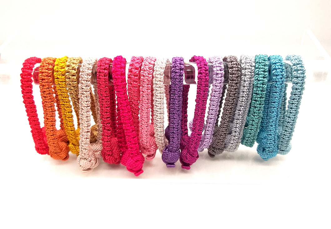 Bracelet - soie végétale - macramé